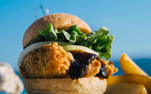 Oyster Hamburger-Fried Oyster Burger-