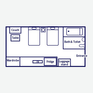 West Bldg. Twin Room